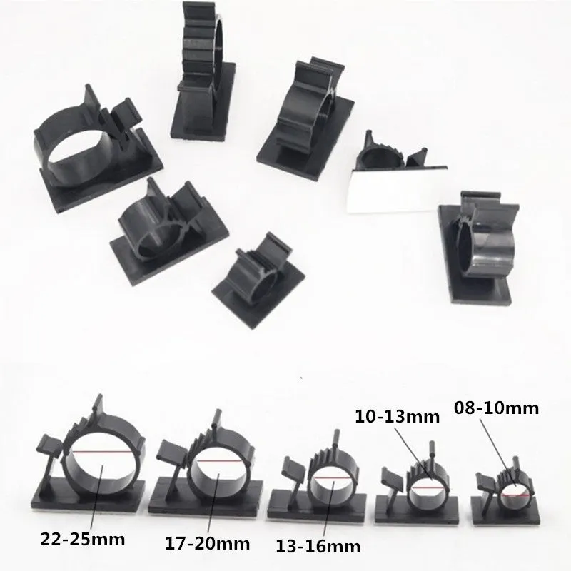 10Pcs Self-Adhesive Cable Clips Management Charging Power Cord Organizer Holder Line Fixed Clamps Fo