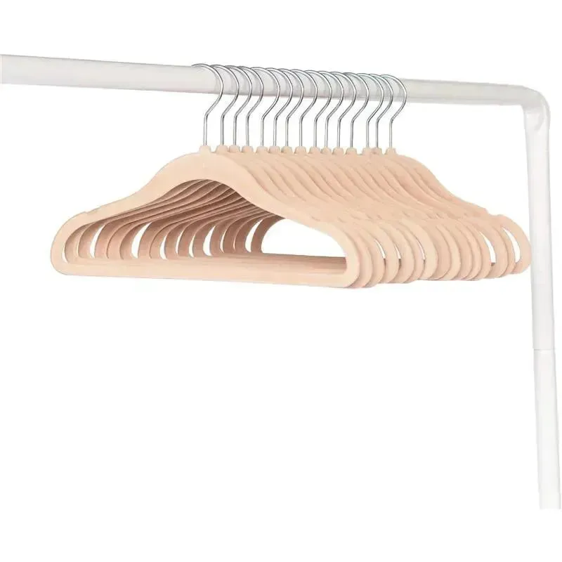 3 Sprouts - Velvet Baby Hangers, Non-Slip, Durable, Pack of 15, Hazelnut