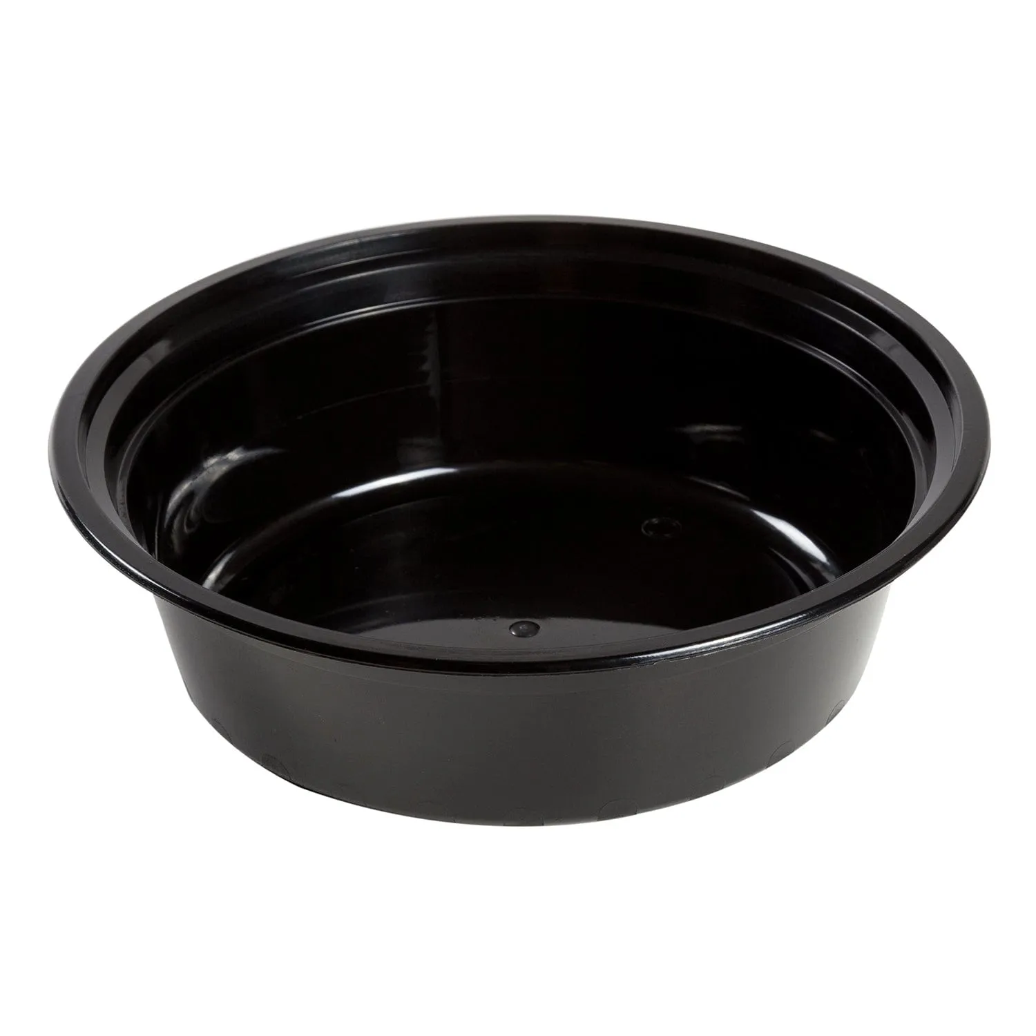 32 oz. Round Black Containers and Lids, Case of 150