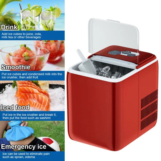 44 lbs Portable Countertop Ice Maker Machine with Scoop