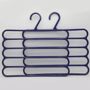 5 Layer Anti Slip Hangers 2 Piece Set - Blue