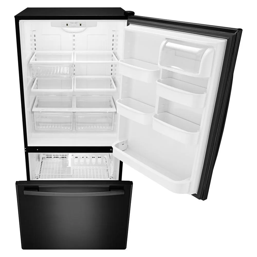 Amana ABB2224BRB 33-inch Wide Bottom-Freezer Refrigerator with EasyFreezer™ Pull-Out Drawer - 22 cu. ft. Capacity