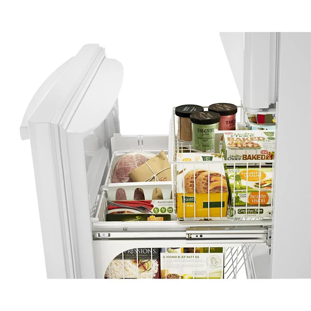 Amana ABB2224BRW 33-inch Wide Bottom-Freezer Refrigerator with EasyFreezer™ Pull-Out Drawer - 22 cu. ft. Capacity