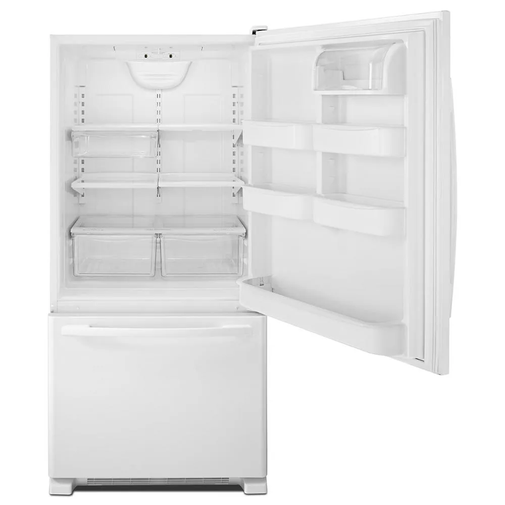 Amana ABB2224BRW 33-inch Wide Bottom-Freezer Refrigerator with EasyFreezer™ Pull-Out Drawer - 22 cu. ft. Capacity