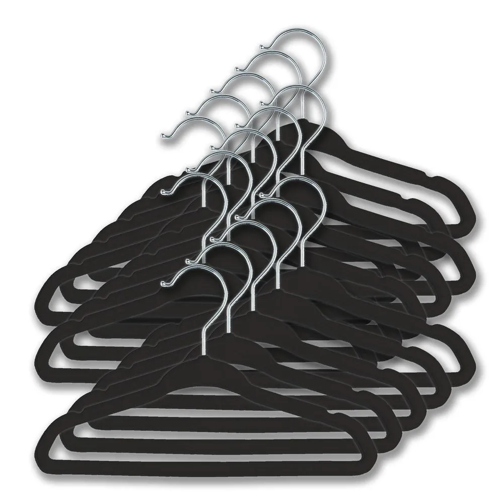 Amor Bebe by TenderTyme 20-Pack Non-Slip Design Baby Hangers - Black