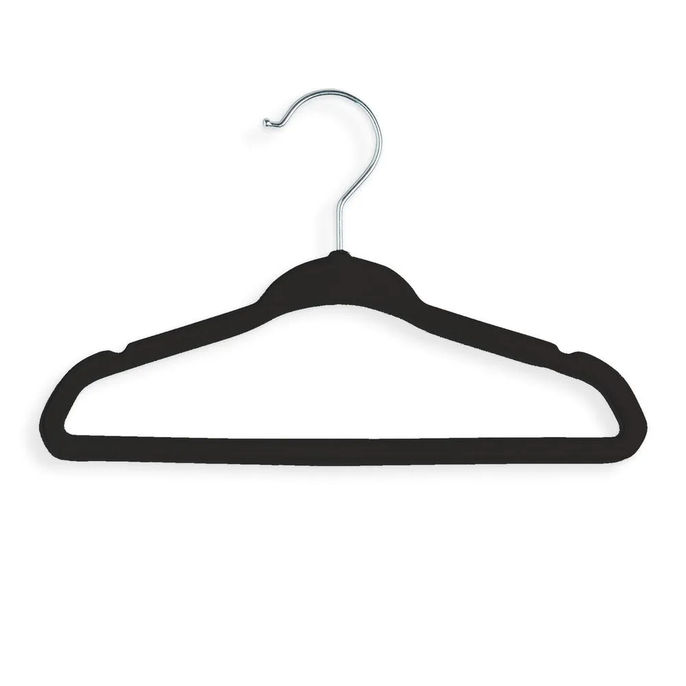 Amor Bebe by TenderTyme 20-Pack Non-Slip Design Baby Hangers - Black