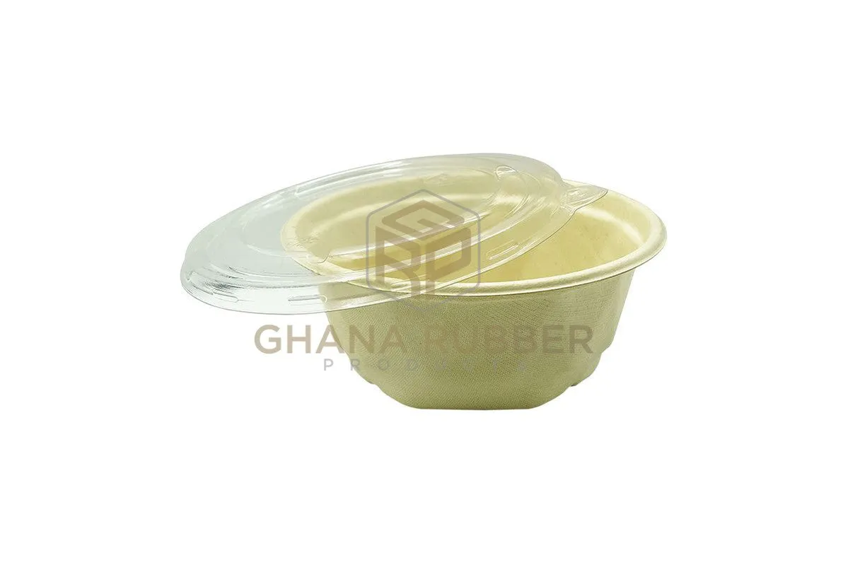 Bagasse Diamond Bowls   Lids 750ml