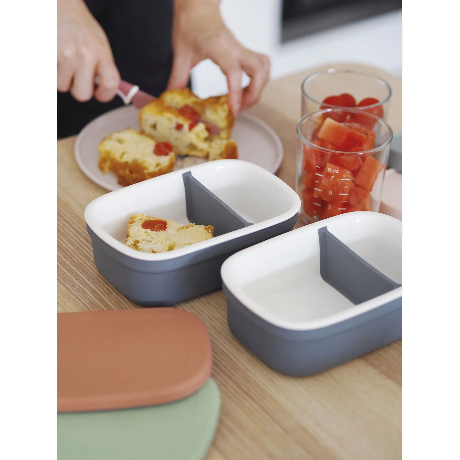 Beaba Ceramic Lunch Box - Mineral / Terracotta