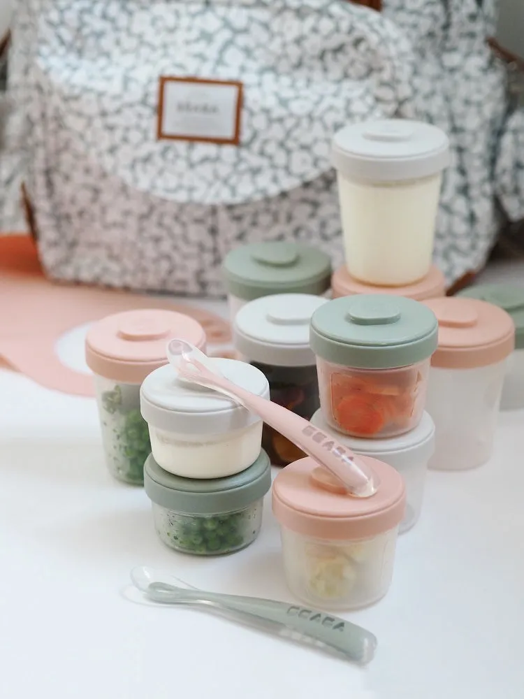 Beaba Stackable Food Jars - Eucalyptus