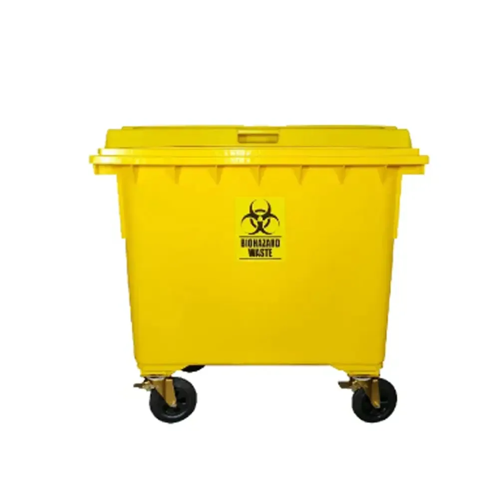 Biohazard Mobile Garbage Bin | 660L, 1100L | Trash Bin | Waste Bin | Medical Bin | Multisize