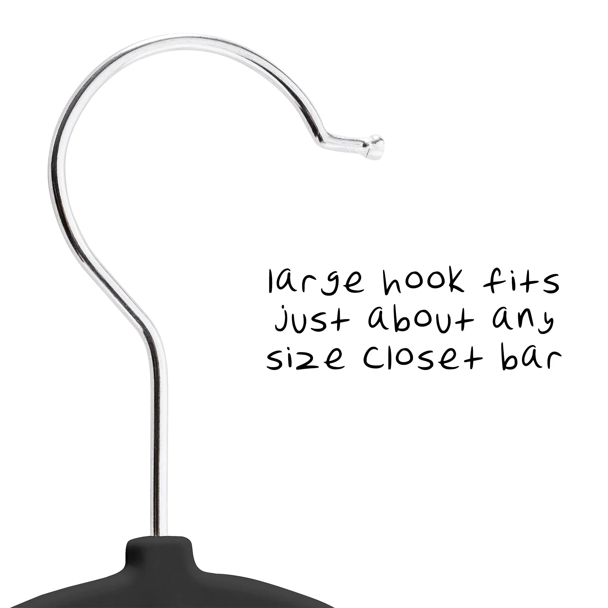 Black Rubber Space-Saving Hangers