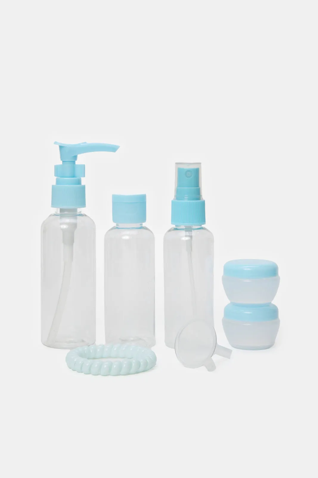 Blue Travel Bottle Set (7 Piece)