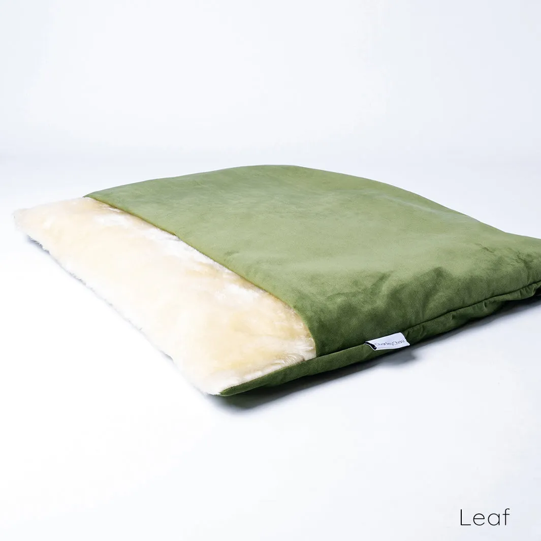 Burrow Bag Dog Bed in Velour