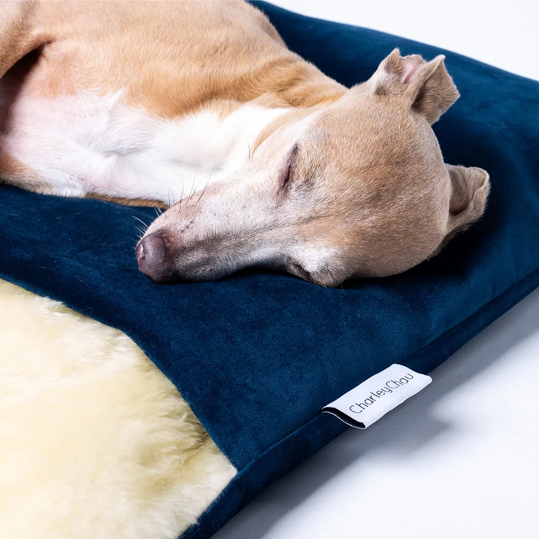 Burrow Bag Dog Bed in Velour