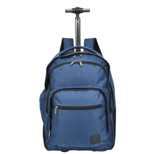 Cabin Size Backpack Wheels Hiking Trekking Telescopic Handle Vulcan Navy