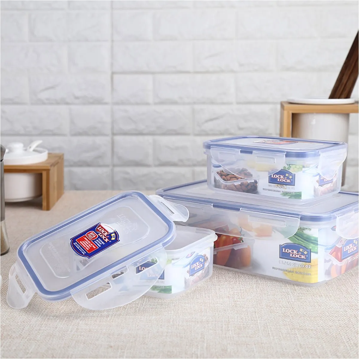 Classic 3pc Rectangular Blue Food Container Set 2.6L - Keep Your Food Fresh and Delicious