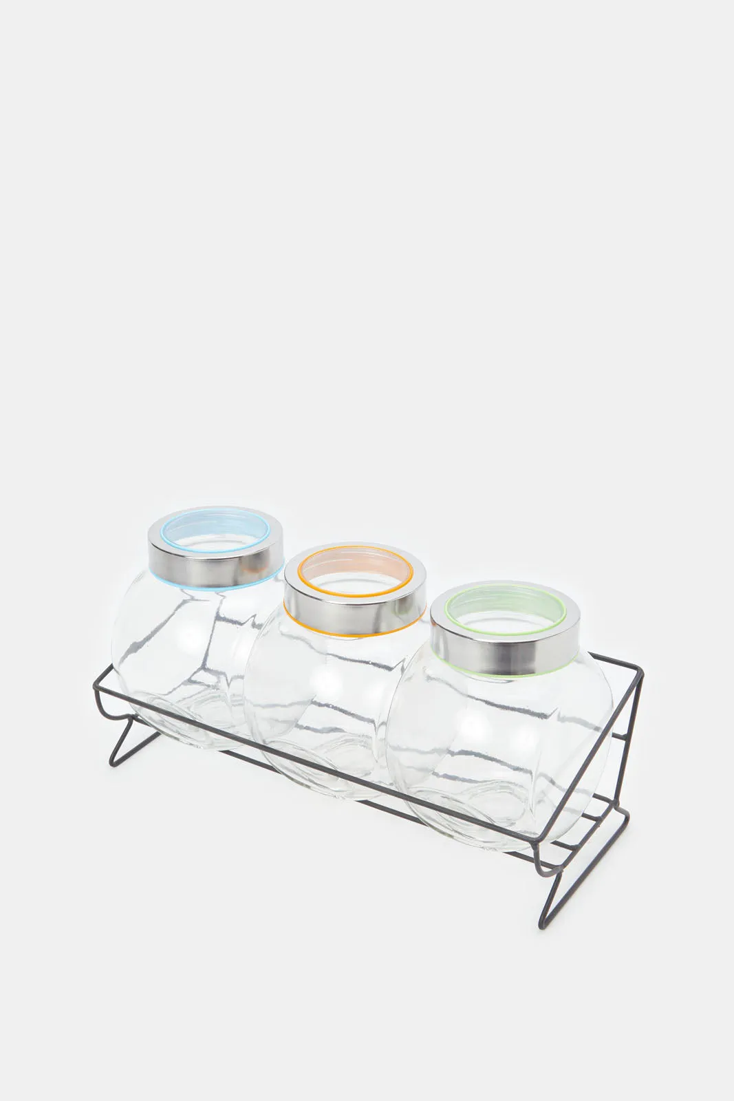 Clear Glass Storage Jar Set (4 Piece)