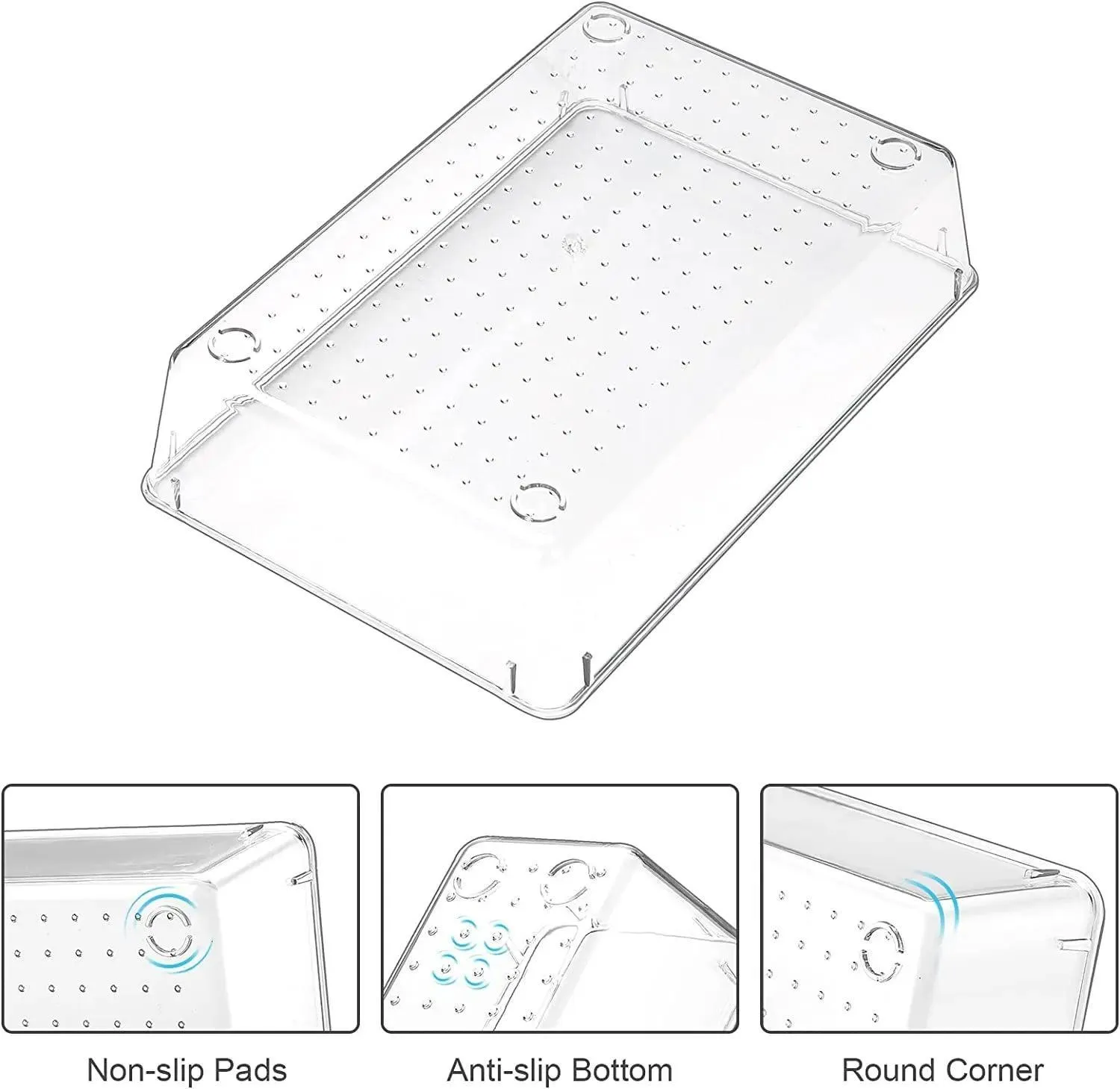 Clear Plastic Home Organizer Set: Declutter Your Space with Versatile Storage