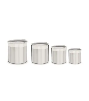 Cucina Four-Piece Stainless Steel Container Set with Lid