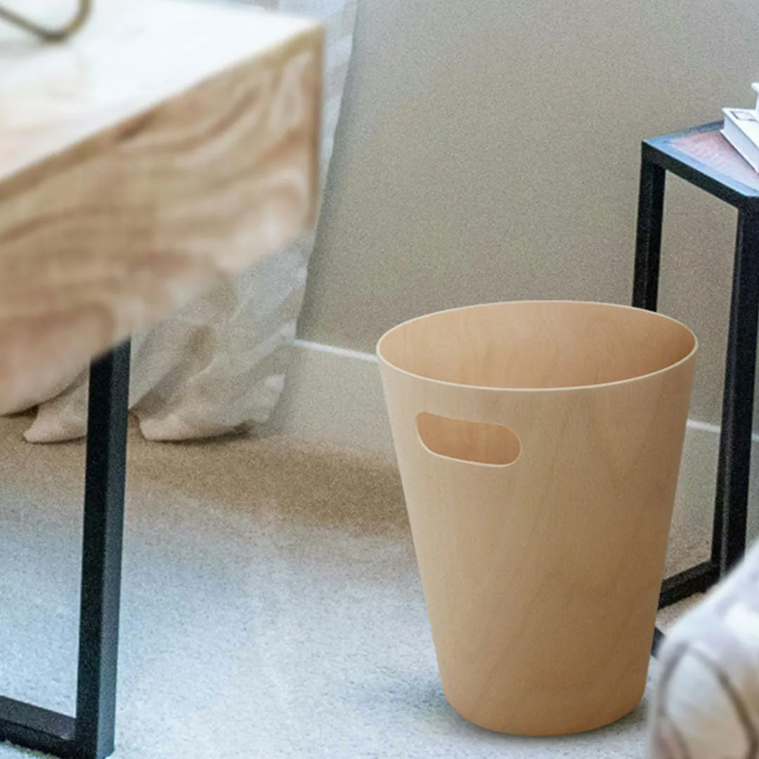 Desky Wooden Rubbish Bin