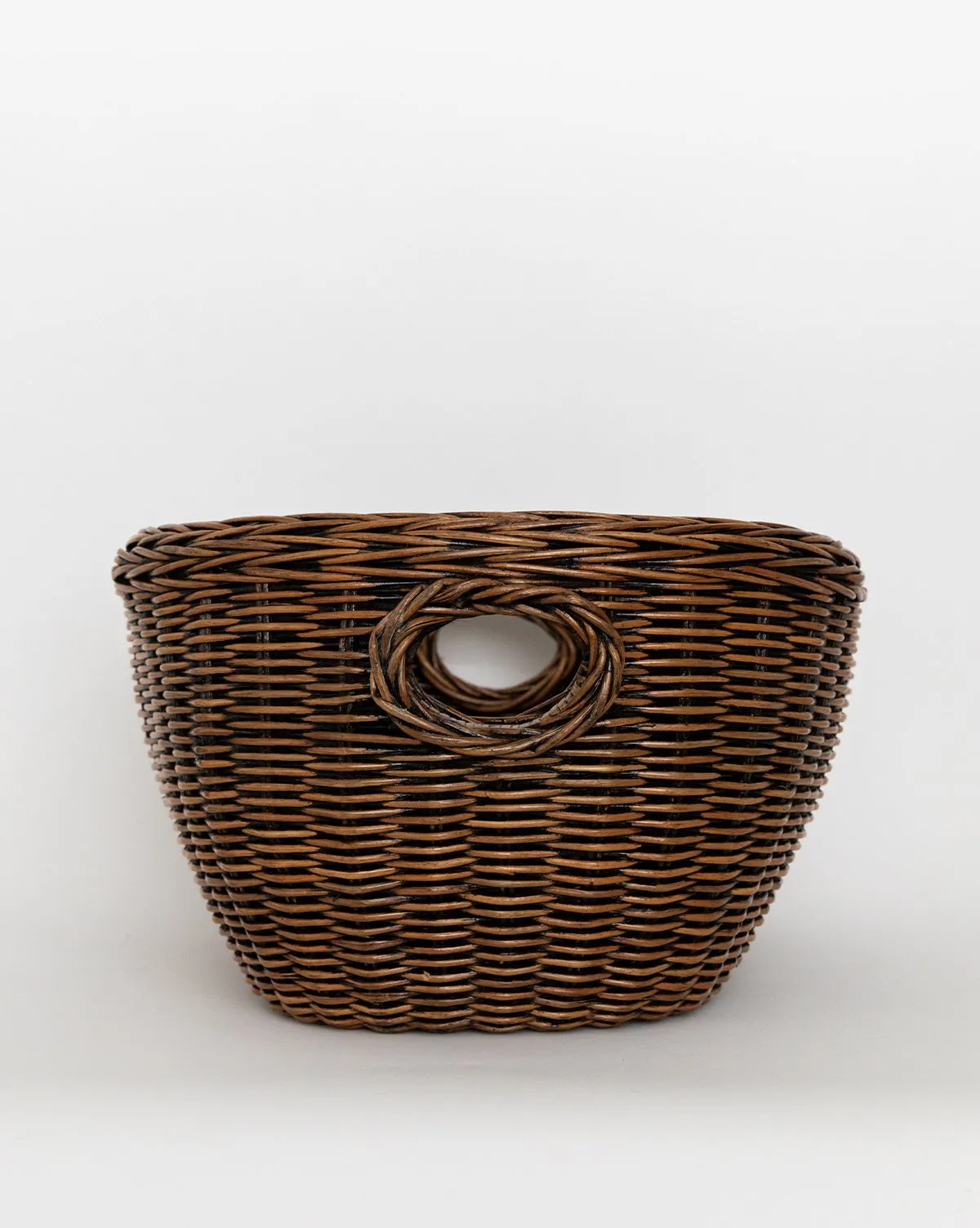 Double Weave Rattan Basket