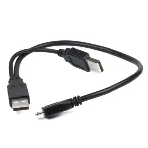 Dual USB-A to USB Micro-B Cable