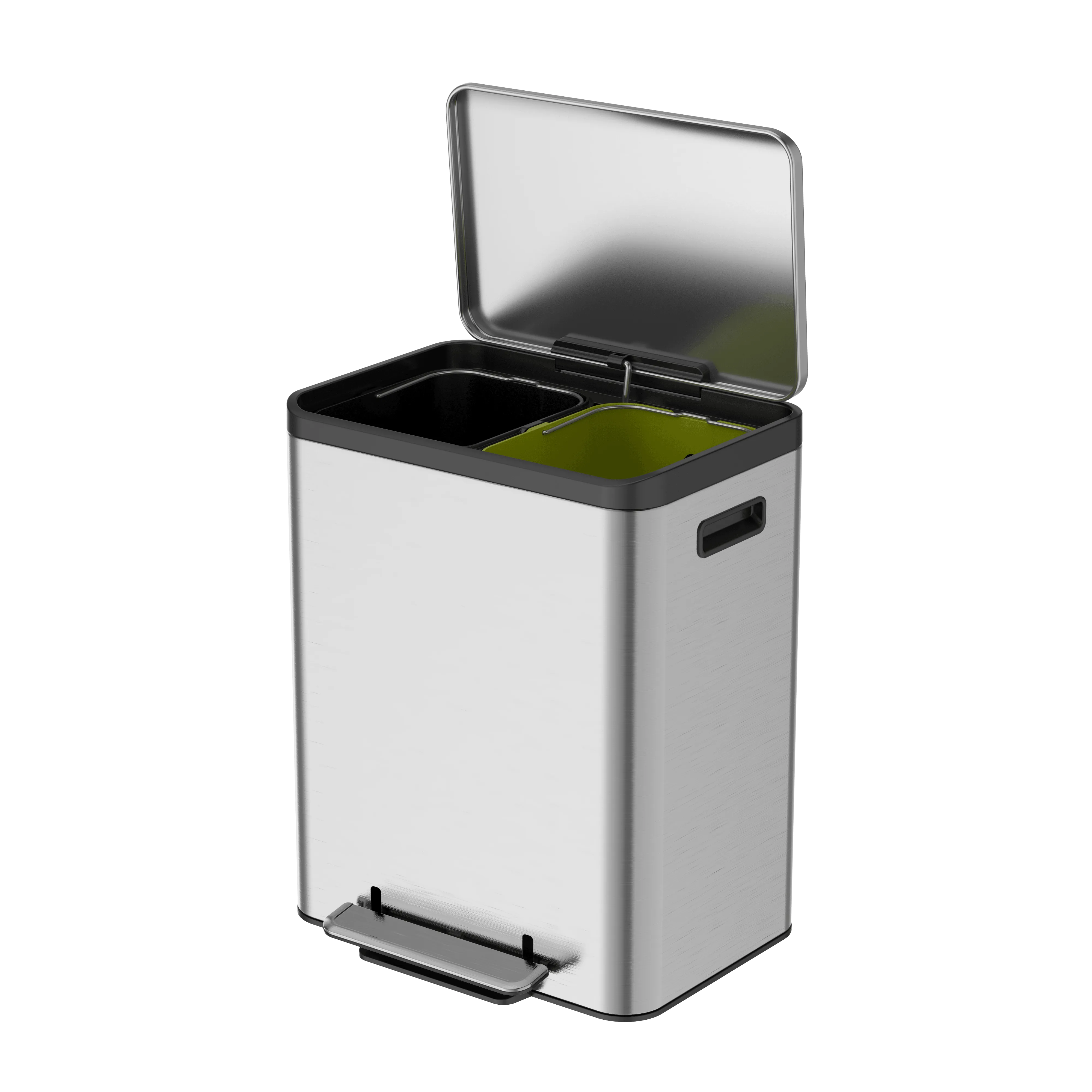 EKO Recycling Bin | Ecocasa | EK9128 | 15L 15L | Dustbin | Trash Bin | Waste Bin | Stainless Steel