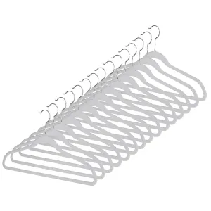 Flocked Velvet Suit Hangers – Glacier Gray – Set of 15