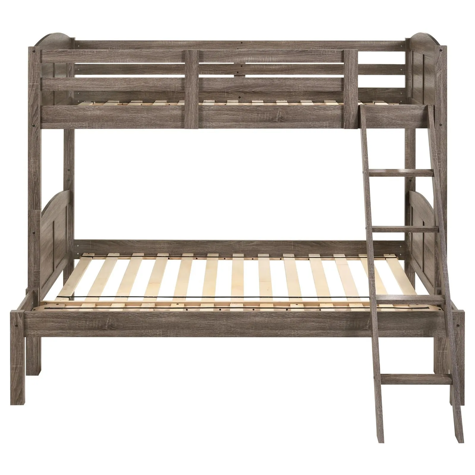 Flynn Weathered Brown Twin over Full Bunk Bed