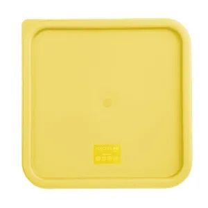 FX139 Hygiplas Square Food Storage Container Lid Yellow Large