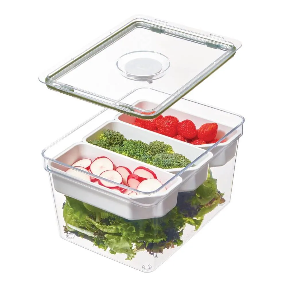 iDesign Fridge Container with Insert Trays Large Tall