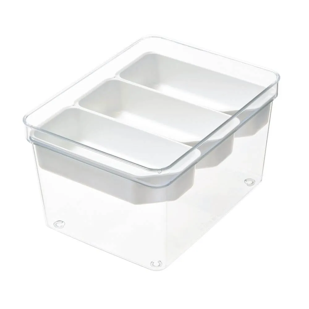 iDesign Fridge Container with Insert Trays Large Tall