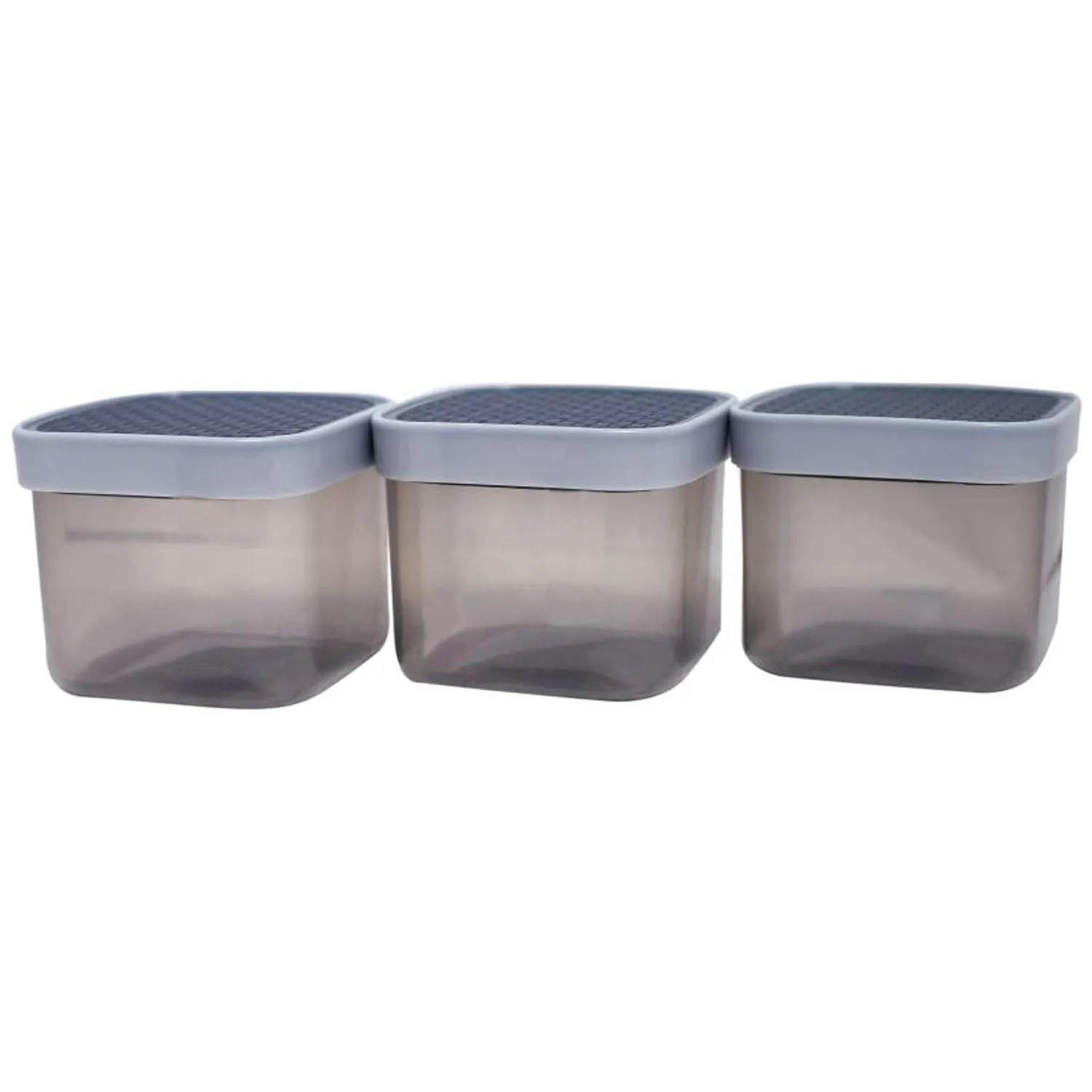 Kuber Industries 3 Piece Plastic Multipurpose Storage Container Set, Grey, Standard (CTKTC02292)