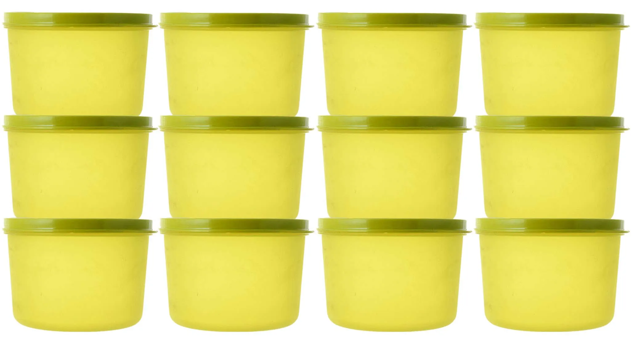 Kuber Industries Plastic 12 Pieces Kitchen Storage Spice Containers, Fridge Container, Food Utility Box, Food Storage Containers Jars 200 Ml (Green) - CTLTC43836