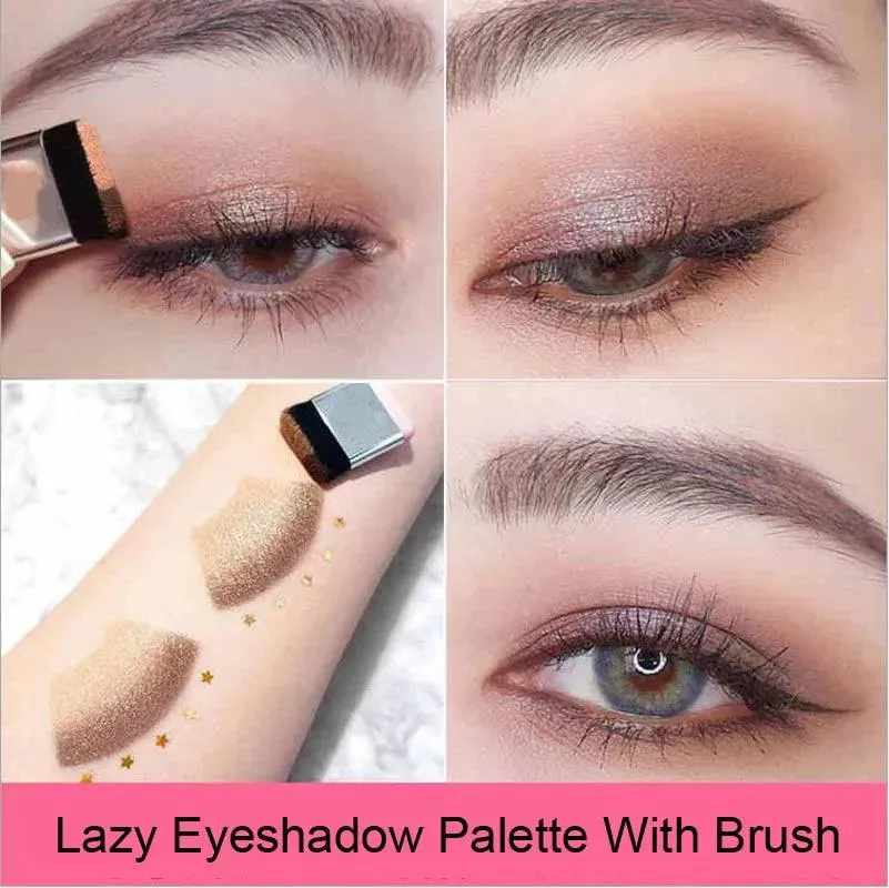 Lazy Dual-tone Eye Palette: Convenient Travel Matte Compact