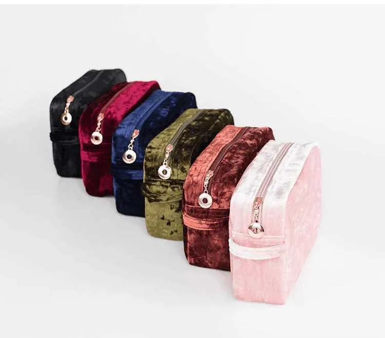 Luxury Velvet Makeup Bags Set