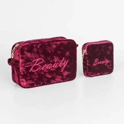 Luxury Velvet Makeup Bags Set