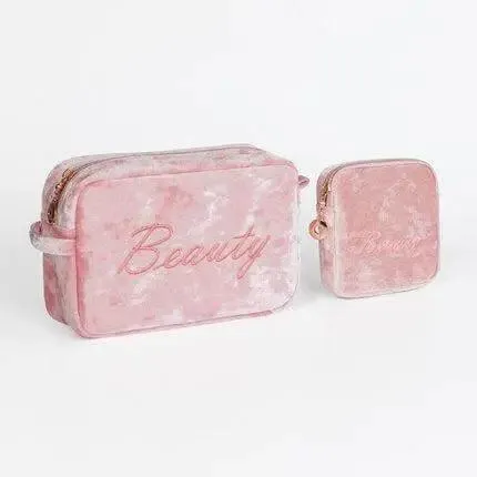 Luxury Velvet Makeup Bags Set