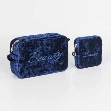 Luxury Velvet Makeup Bags Set