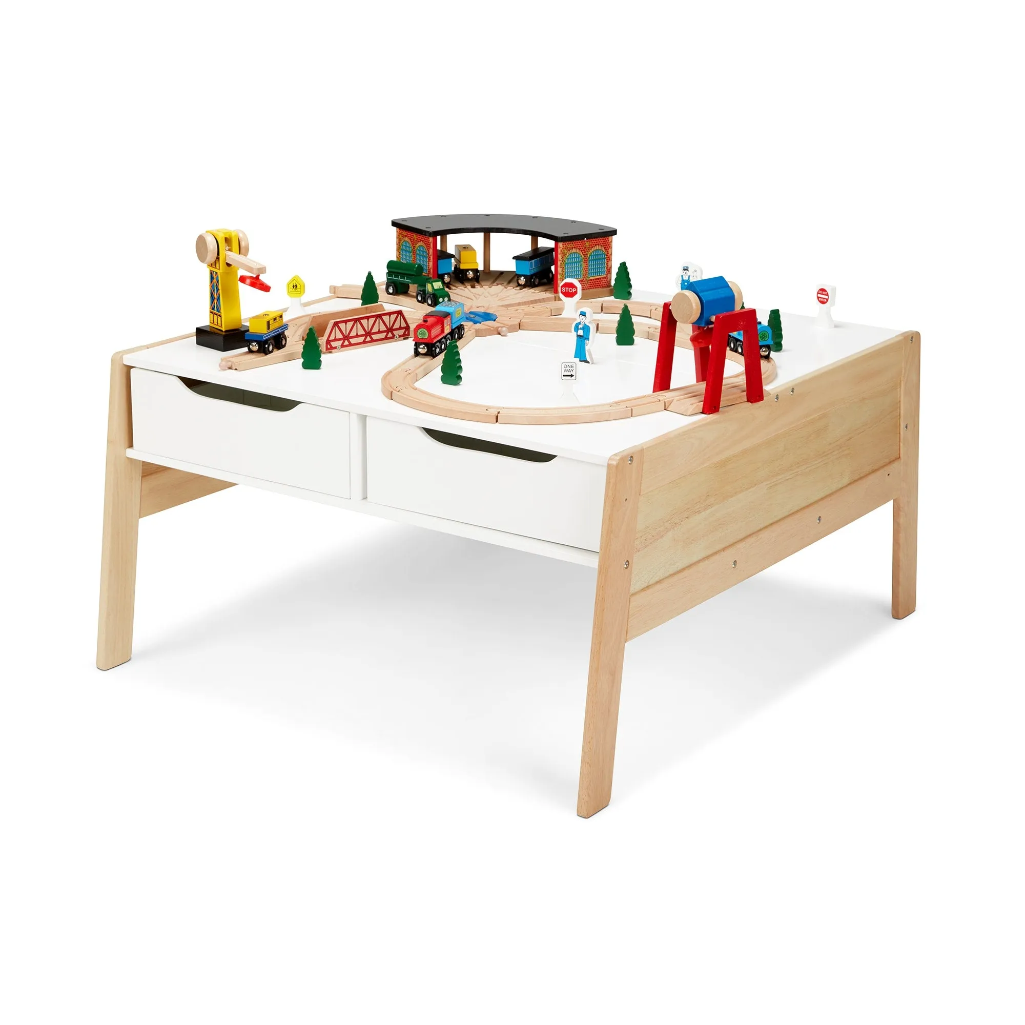 Melissa & Doug Wooden Art & Activity Table with Bins