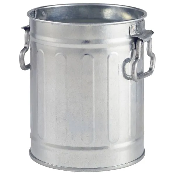 Miniature Galvanised Bin 8.5x11.2cm- Pack 12