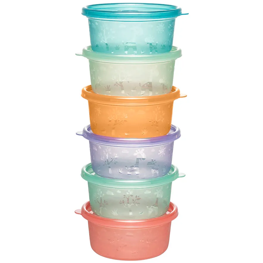 Nip Snackbox Stackable Baby Food Storage Giraffe Multicolor Pack of 6