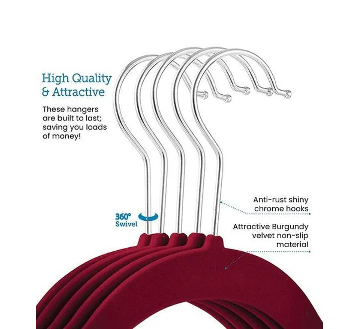 Non-Slip Velvet Hangers Set of 8 Pieces