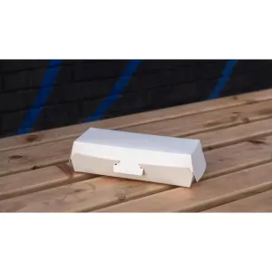 Notpla Clamshell Hot Dog Boxes - White (Pack of 350)