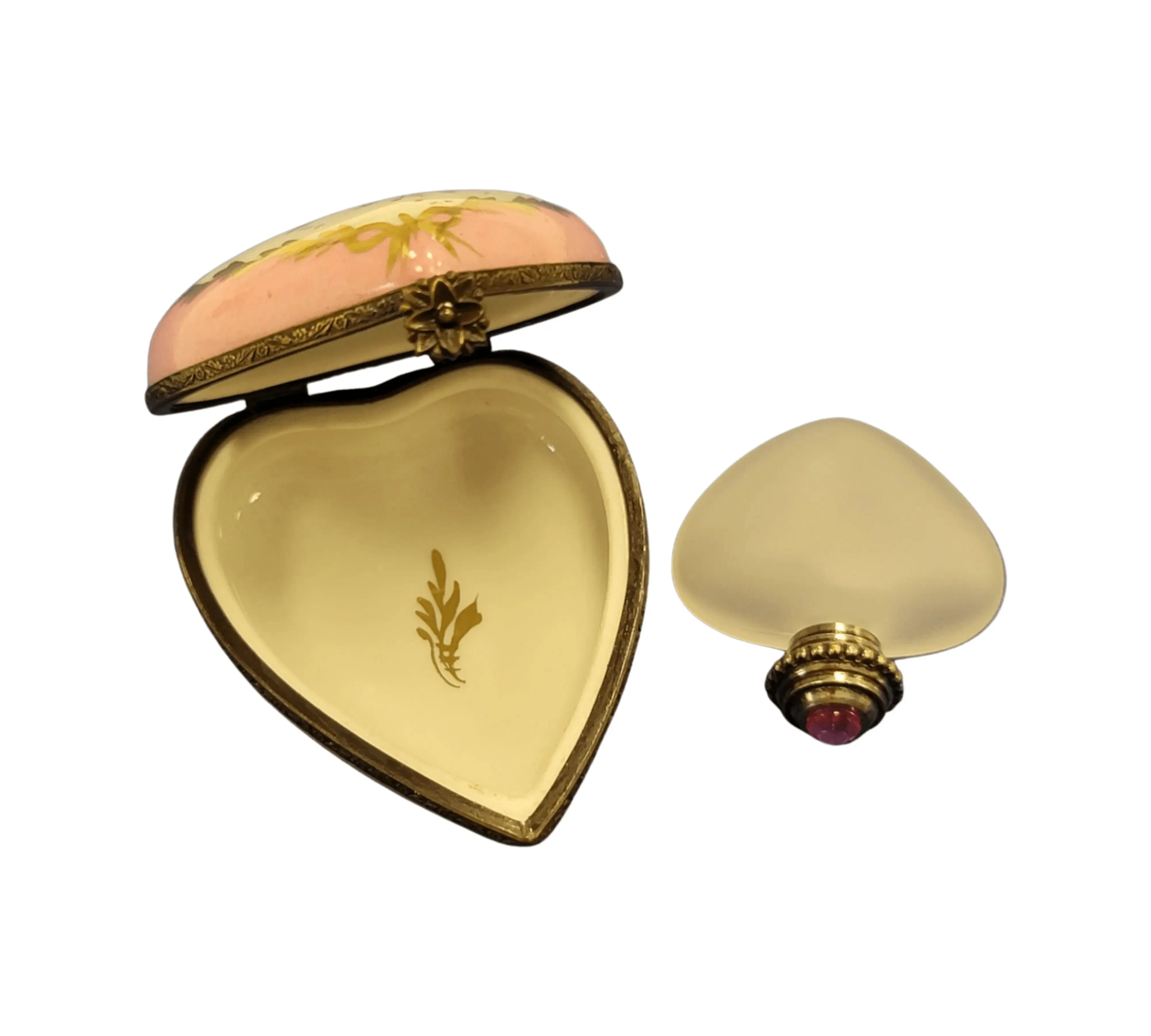 Pink Heart Perfume Bottle inside