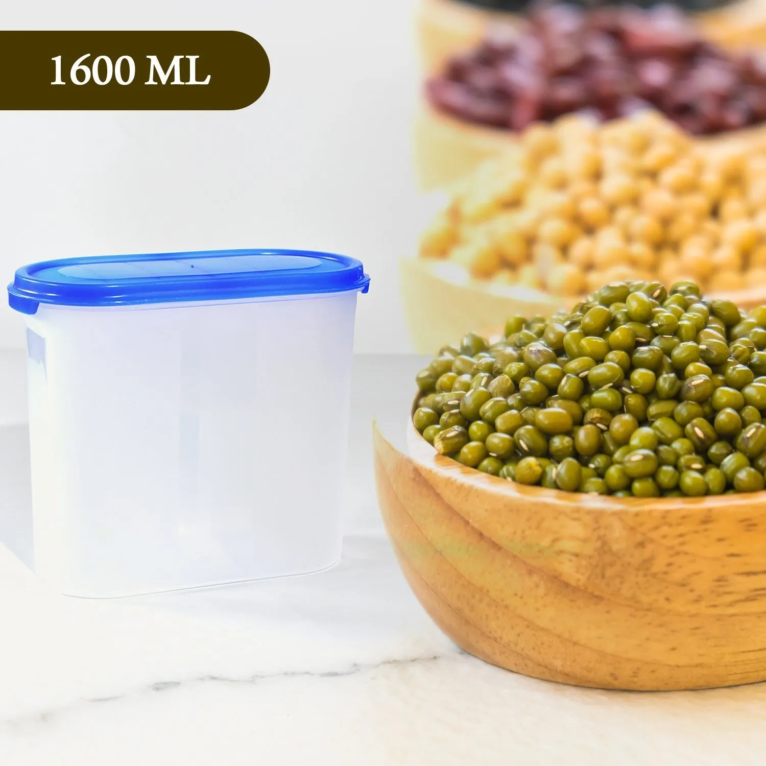 Plastic Storage Containers with Lid (1600 ML)