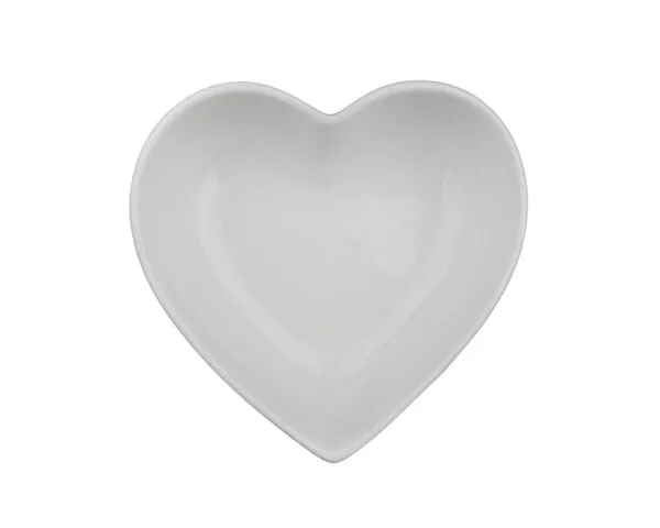 PORCELAIN HEART SHAPED BOWL/TRINKET DISH