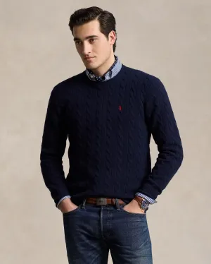 Ralph Lauren Cable-Knit Wool-Cashmere Jumper | Hunter Navy