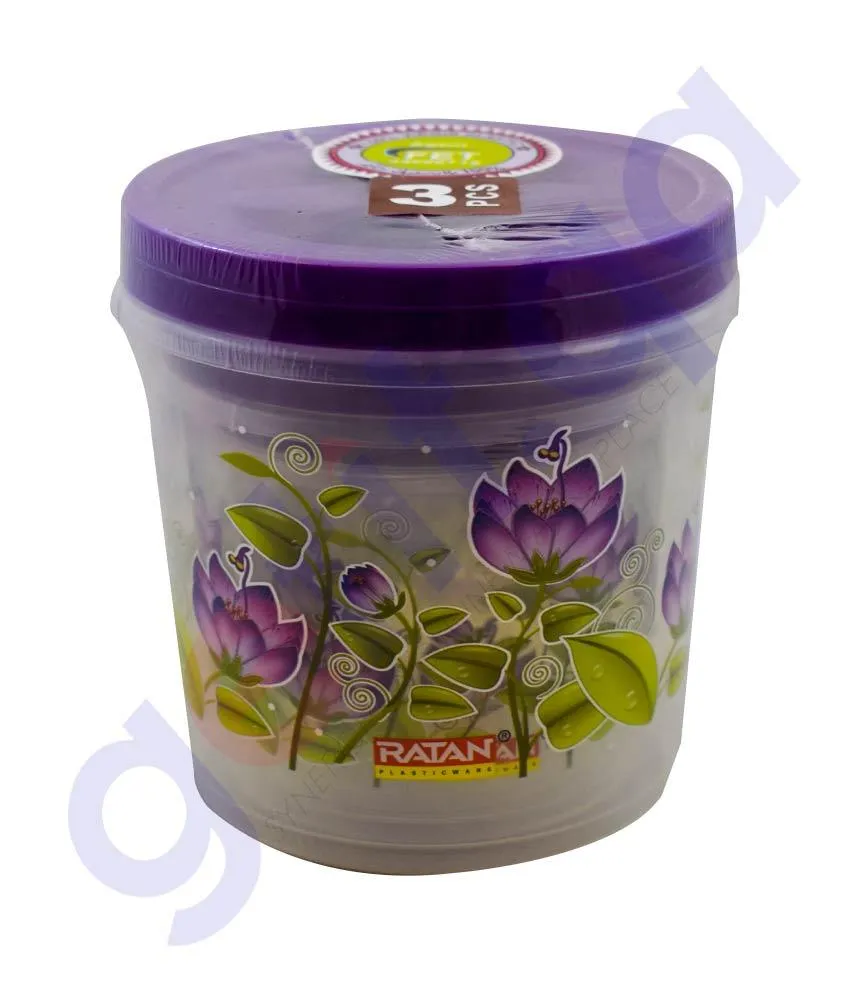 RATAN CRYSTAL CONTAINER 3PCS