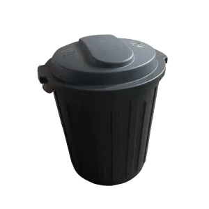 RAVEN Dustbin | Black Bin | Open Top Dustbin | Rubbish Bin | Lid | 60L | Trash Bin